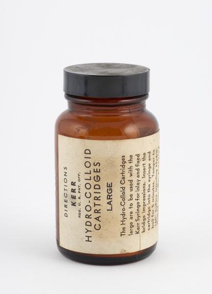 Bottle of Kerr Hydrocolloid' cartridges, for impression taking