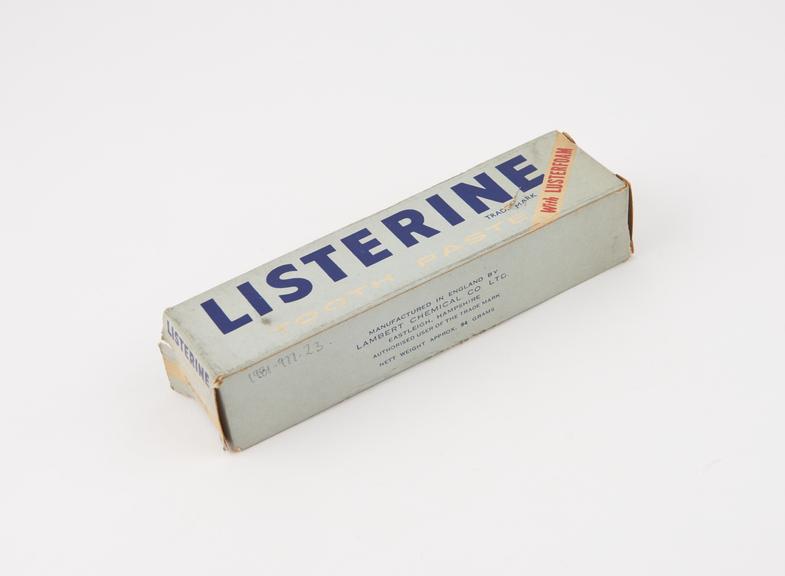 Boxed tube of Listerine' toothpaste, unused