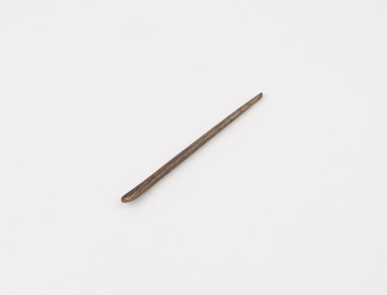 Combined toothpick and ear-spoon, bone, probably European