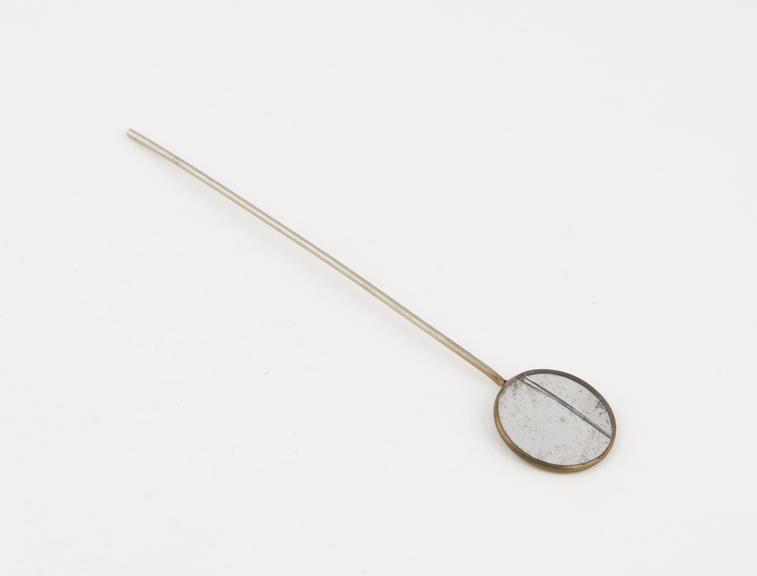 Dental mirror, no handle, German silver shaft