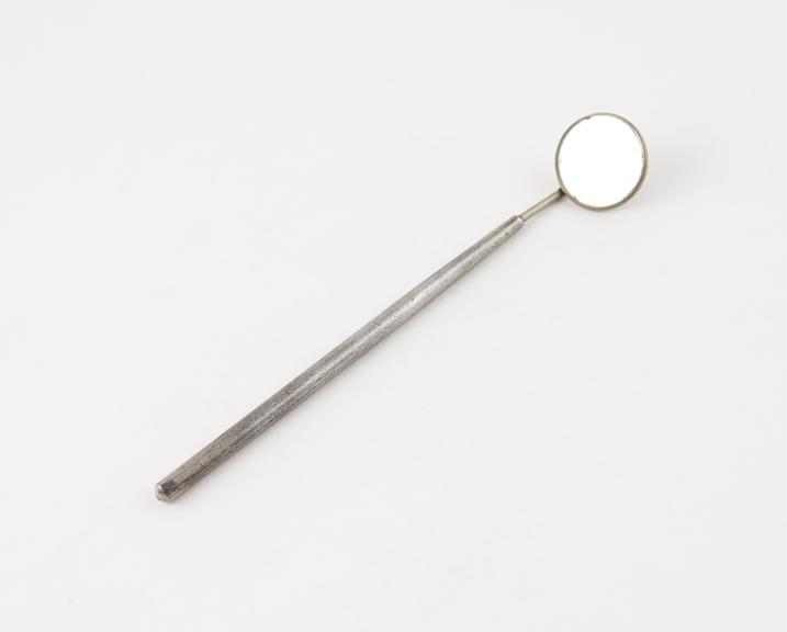 Dental mirror, nickel-plated steel socket handle