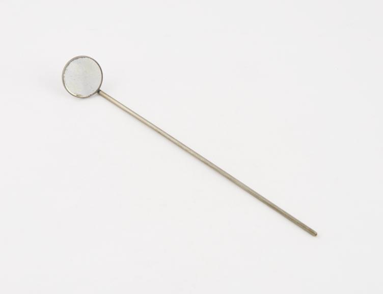 Dental mirror, no handle, nickel plated brass frame