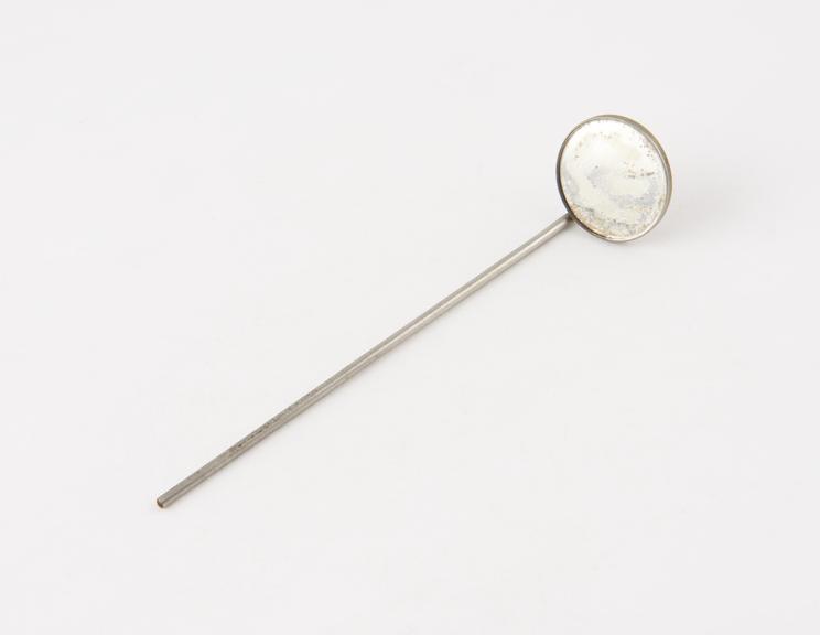 Dental mirror, no handle, nickel plated brass frame