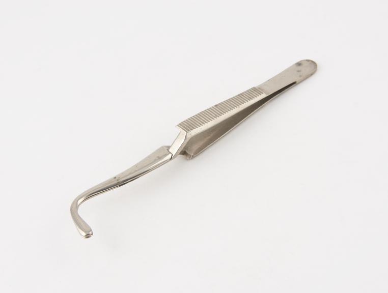 Dental cotton roll tweezers, nickel plated steel