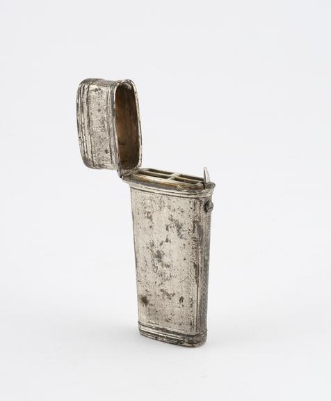 Empty lancet case, silver, made in London, 1815