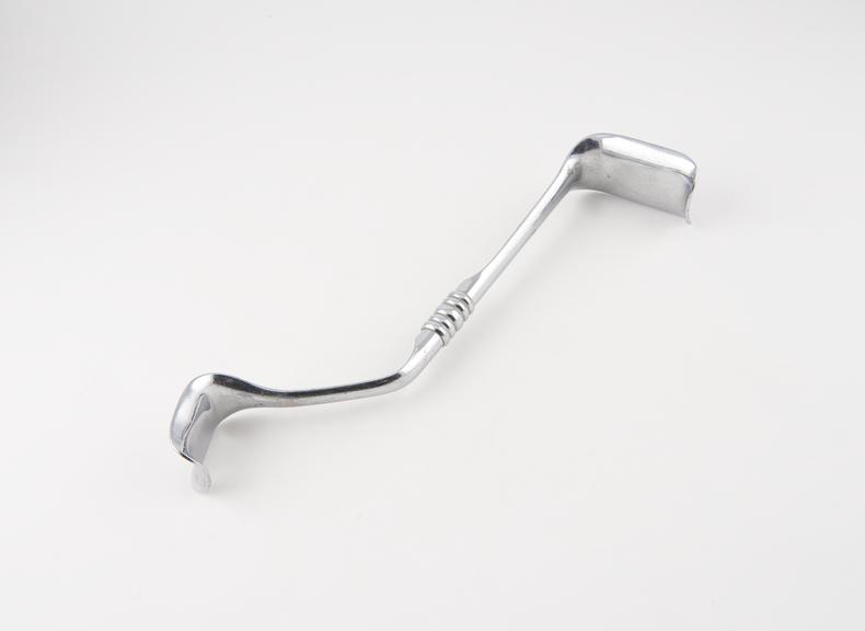 Surgical retractor, chrome plated steel, by Dittmar, USA