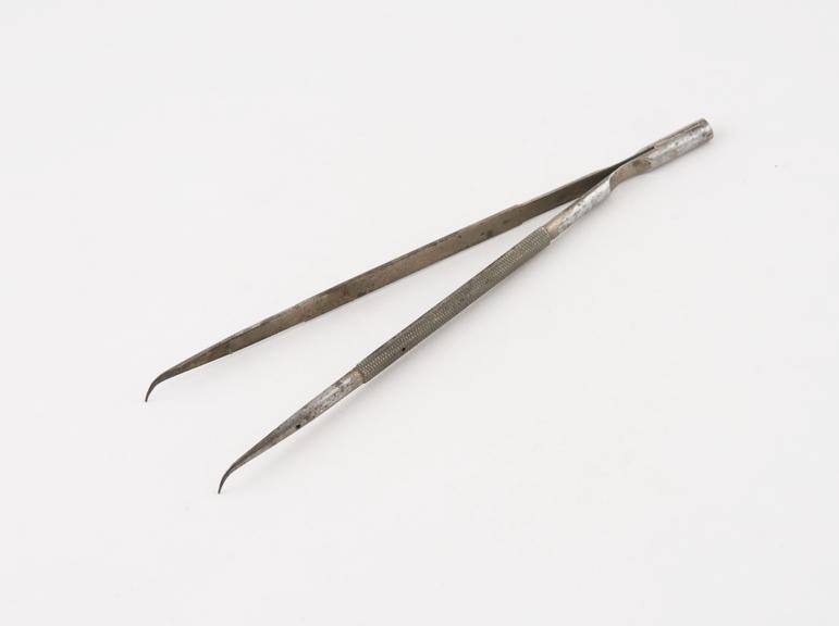 Dressing tweezers, Witzel's, nickel plated steel