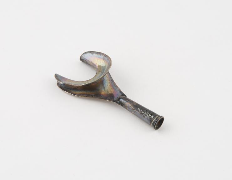 Cheek retractor, silver, handle missing, Europe, 1801-1870