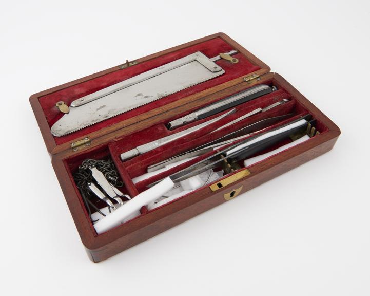 Post mortem set, cased, by Stevens, English, 19th century