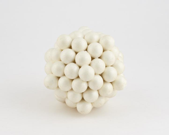 Polystyrene model of wart virus structure, 1970-1975