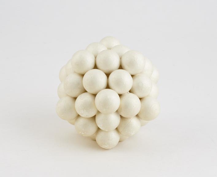 Polystyrene model of virus structure, 1970-1975