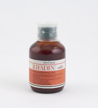 120ml bottle of Rifadin rifampicin syrup