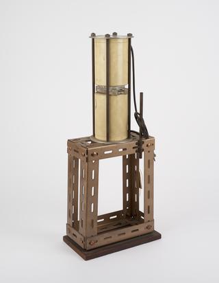 A pair of Geiger-Muller tubes, used to detect radioactivity rate, part of automatic recording scanner for radio chromatograms developed by Leslie Young and A.R. Morrison, 1958.