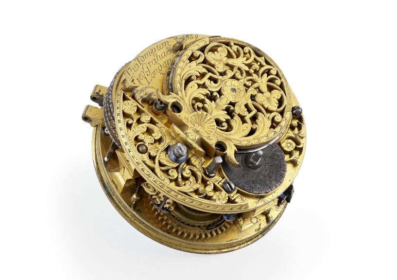 Verge escapement watch movement by Thomas Tompion and George Graham