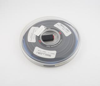 Half inch magnetic tape in canister labelled Project Titan