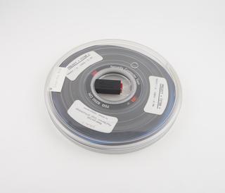 Half inch magnetic tape in canister labelled Project Titan