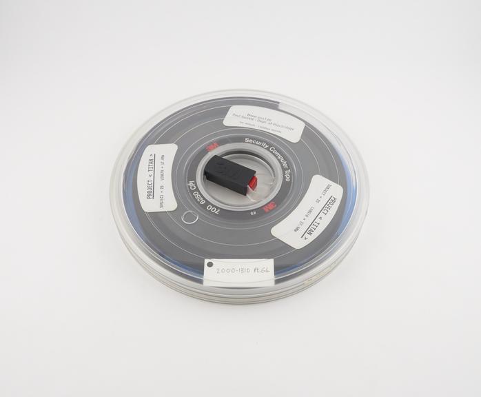 Half inch magnetic tape in canister, subject 24; length 10