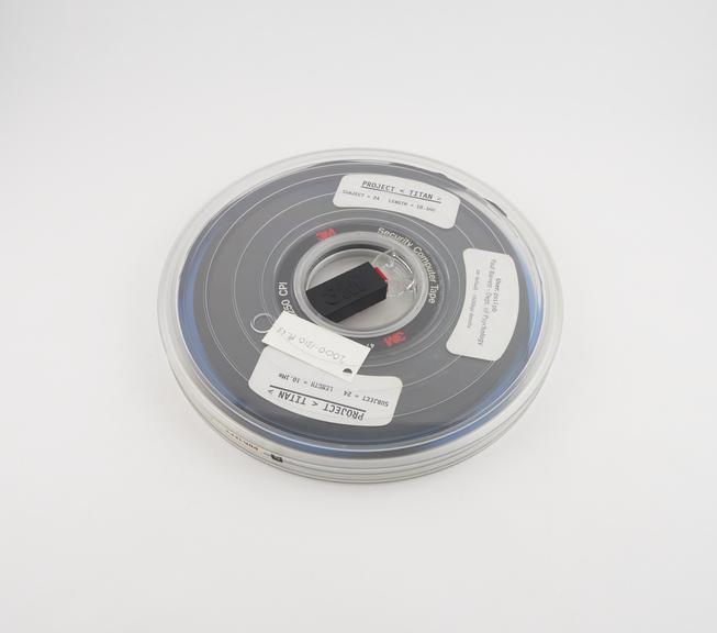 Half inch magnetic tape in canister, subject 24; length 10