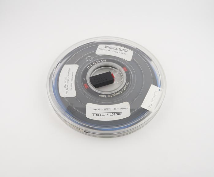 Half inch magnetic tape in canister, subject 29; length 28