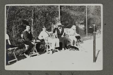 Untitled black and white photograph taken at the tennis court at Ai-Todor. The photograph shows