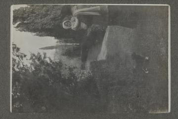 Untitled black and white photograph thought to have been taken near Ai-Todor. The photograph shows a woman