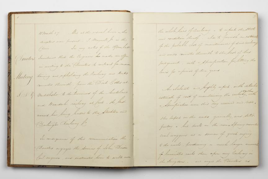 Pages 1 and 2 of Alfred Kitching's diary