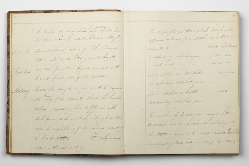 Pages 11 and 12 of Alfred Kitching's diary