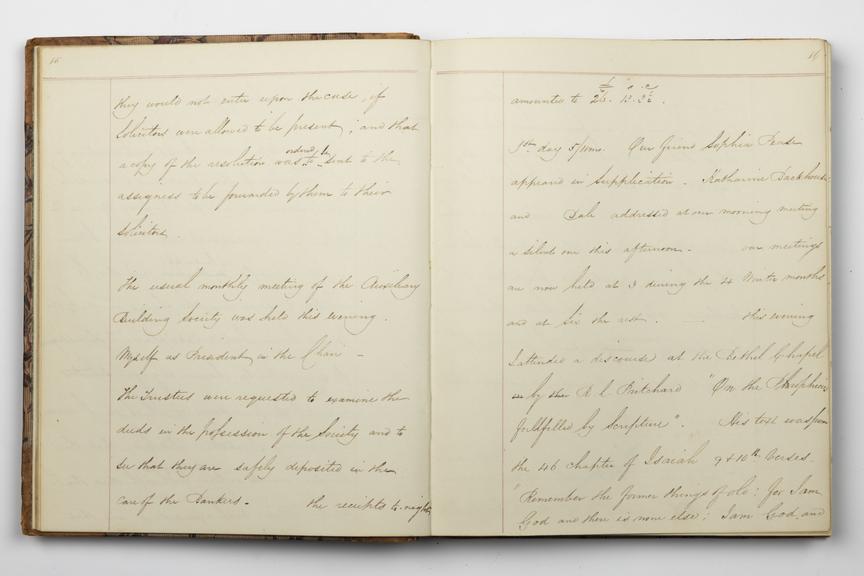 Pages 15 and 16 of Alfred Kitching's diary