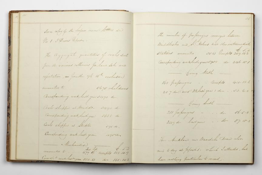 Pages 35 and 36 of Alfred Kitching's diary