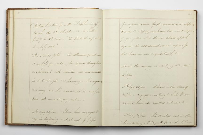 Pages 39 and 40 of Alfred Kitching's diary