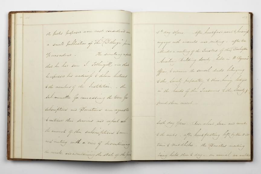 Pages 51 and 52 of Alfred Kitching's diary