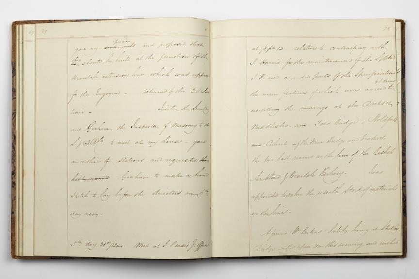 Pages 77 and 78 of Alfred Kitching's diary