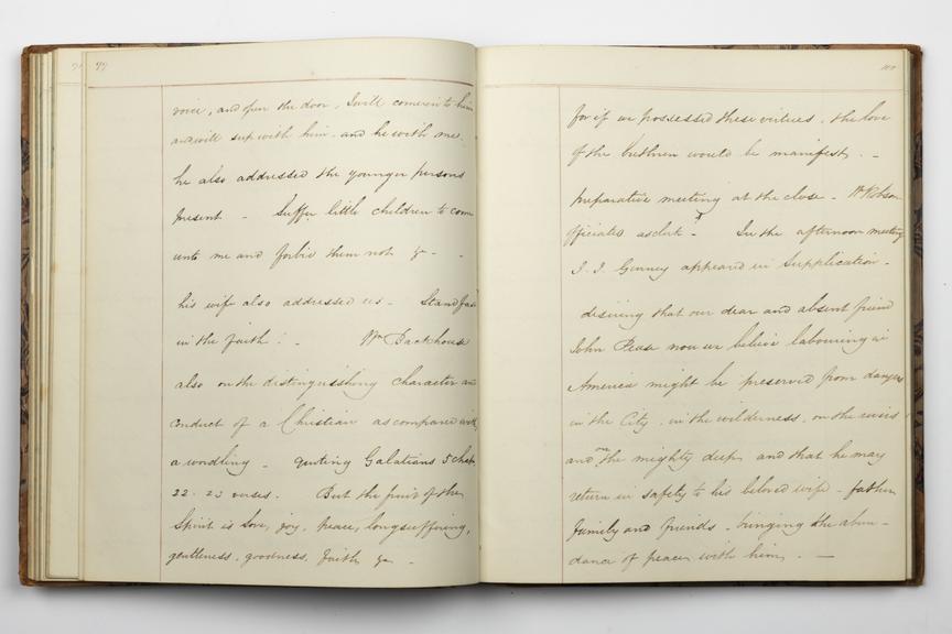 Pages 99 and 100 of Alfred Kitching's diary