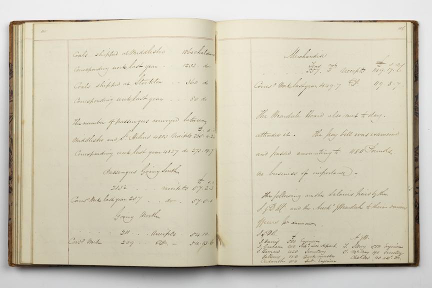 Pages 105 and 106 of Alfred Kitching's diary