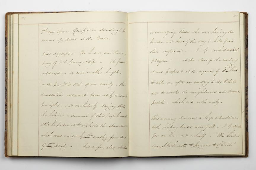 Pages 107 and 108 of Alfred Kitching's diary