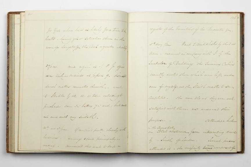 Pages 135 and 136 of Alfred Kitching's diary