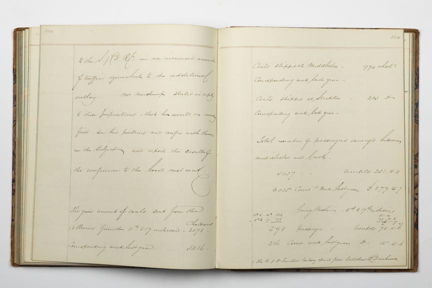 Pages 223 and 224 of Alfred Kitching's diary