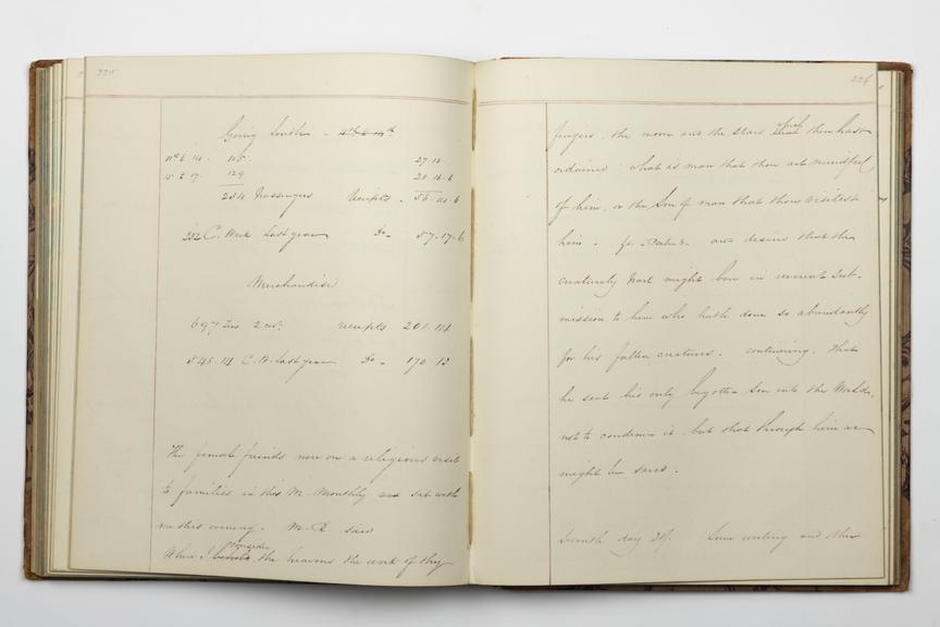 Pages 225 and 226 of Alfred Kitching's diary