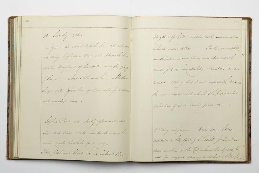 Pages 231 and 232 of Alfred Kitching's diary