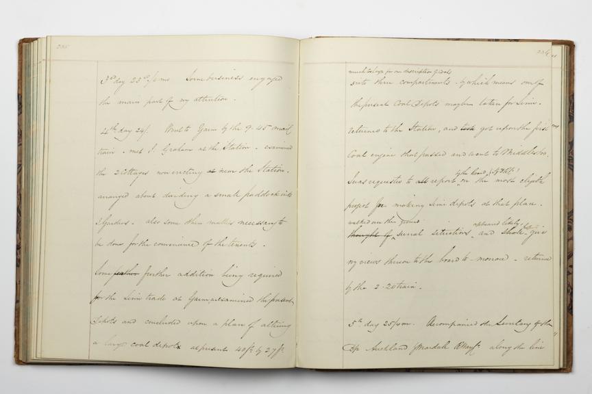 Pages 235 and 236 of Alfred Kitching's diary