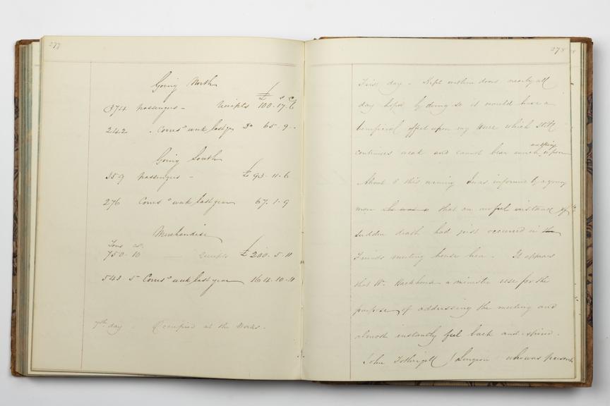 Pages 277 and 278 of Alfred Kitching's diary