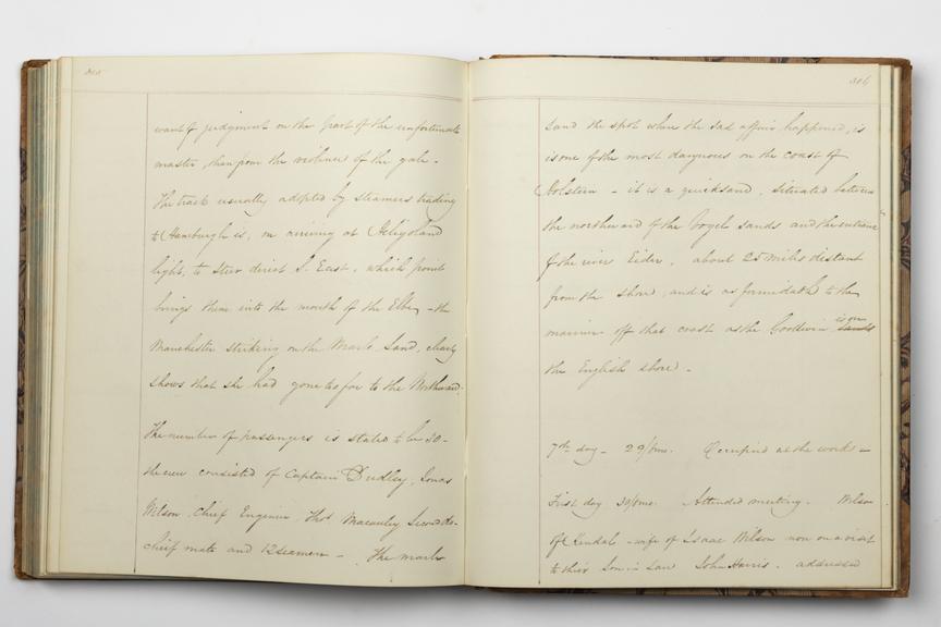 Pages 305 and 306 of Alfred Kitching's diary