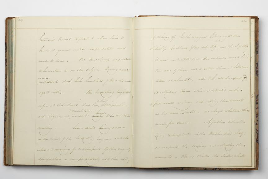 Pages 319 and 320 of Alfred Kitching's diary