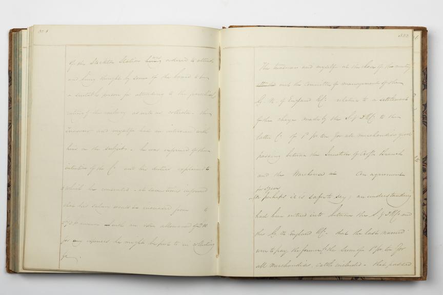 Pages 321 and 322 of Alfred Kitching's diary