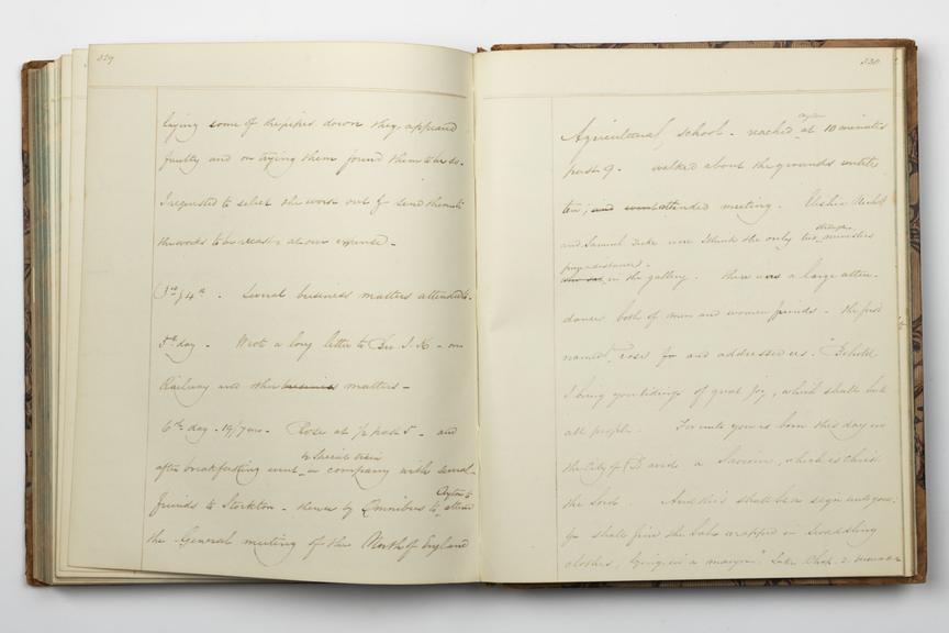 Pages 329 and 330 of Alfred Kitching's diary