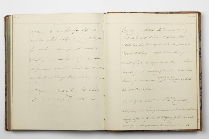 Pages 343 and 344 of Alfred Kitching's diary