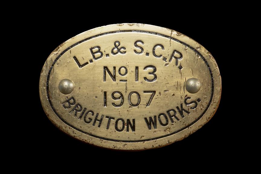 Locomotive Worksplate, London Brighton & South Coast Railway