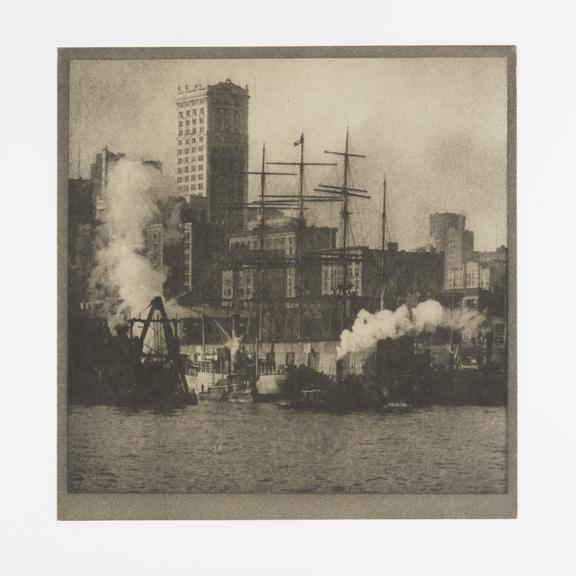 Photogravure by Alvin Langdon Coburn, titled "The Waterfront"