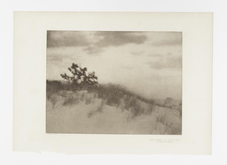 Photogravure by Alfred Clements, titled "Eastward at Sundown"