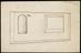 One of a stereoscopic pair, printed black image design: Hexagonal Base containing Three Shapes on one side; Goblet on the other